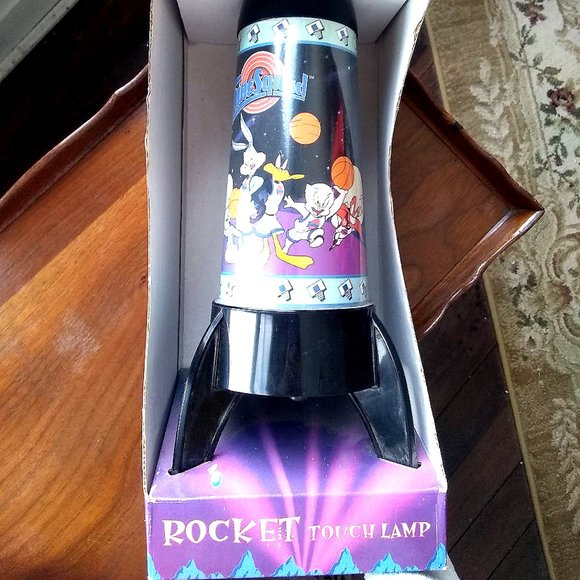 Rare Space Jam Rocket Touch Lamp 1996 Warner Brothers - Picture 2 of 9